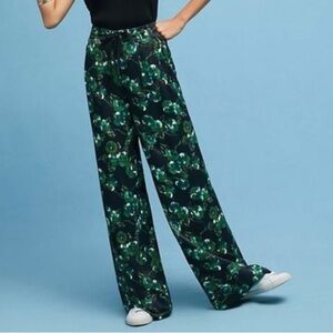 ELEVENSES Sz 8 by Anthropologie Palazzo Wide Leg Cuffed Hem  Trouser Pants